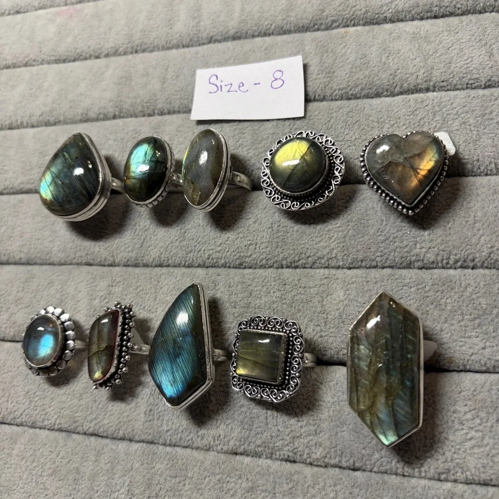 Sizes 6.5-8.5 ~ Labradorite rings